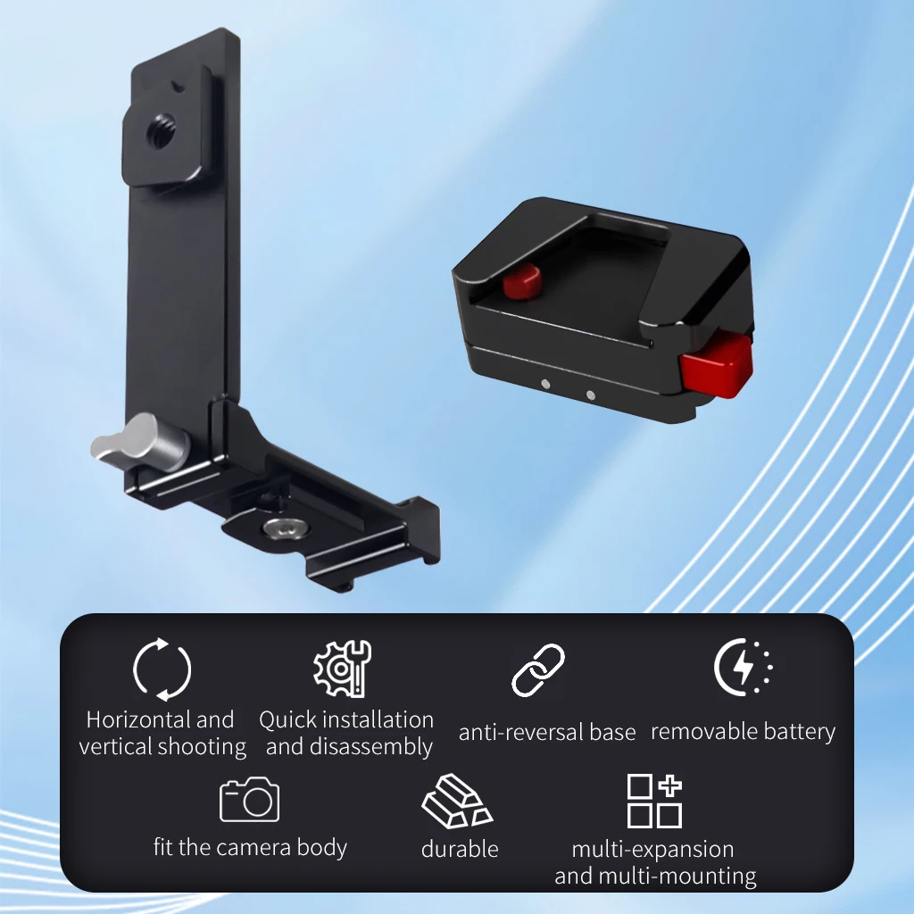 Aluminum Quick Release Mount L Bracket Cold Shoe Magnetic Adapter for X4 X3 X5