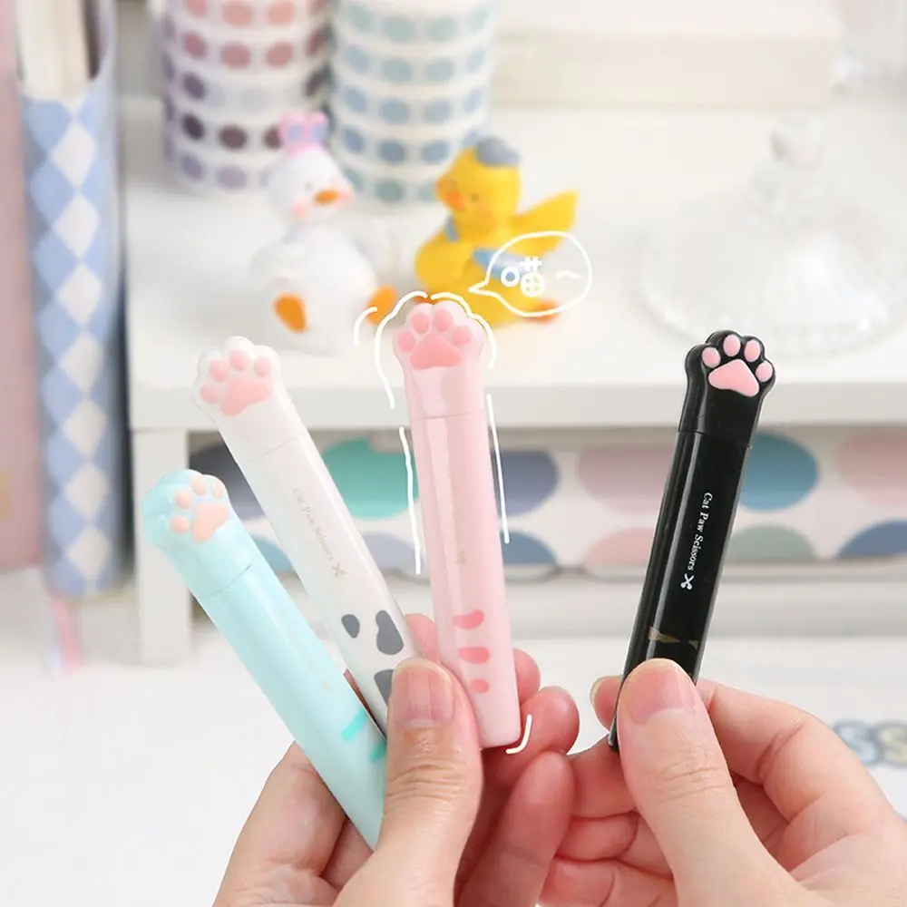 

Multifunctional Office Girl Gift Portable Mini Novelty Stainless Steel Cat Paw Scissors Hand Scissors Folding Design