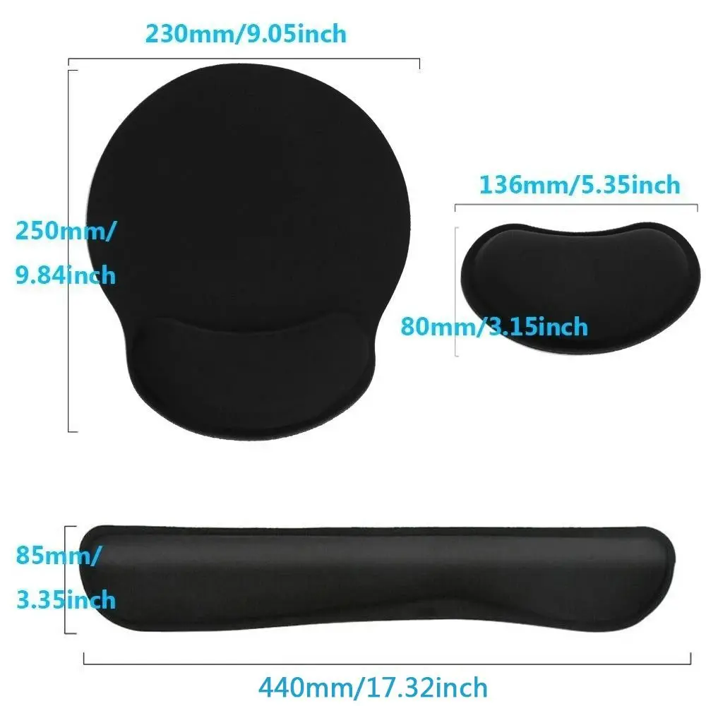 Durable Office Laptop Non-slip For PC Mice Mat Wrist Rest Pad Mouse Pad Keyboard Pad Mouse Mat