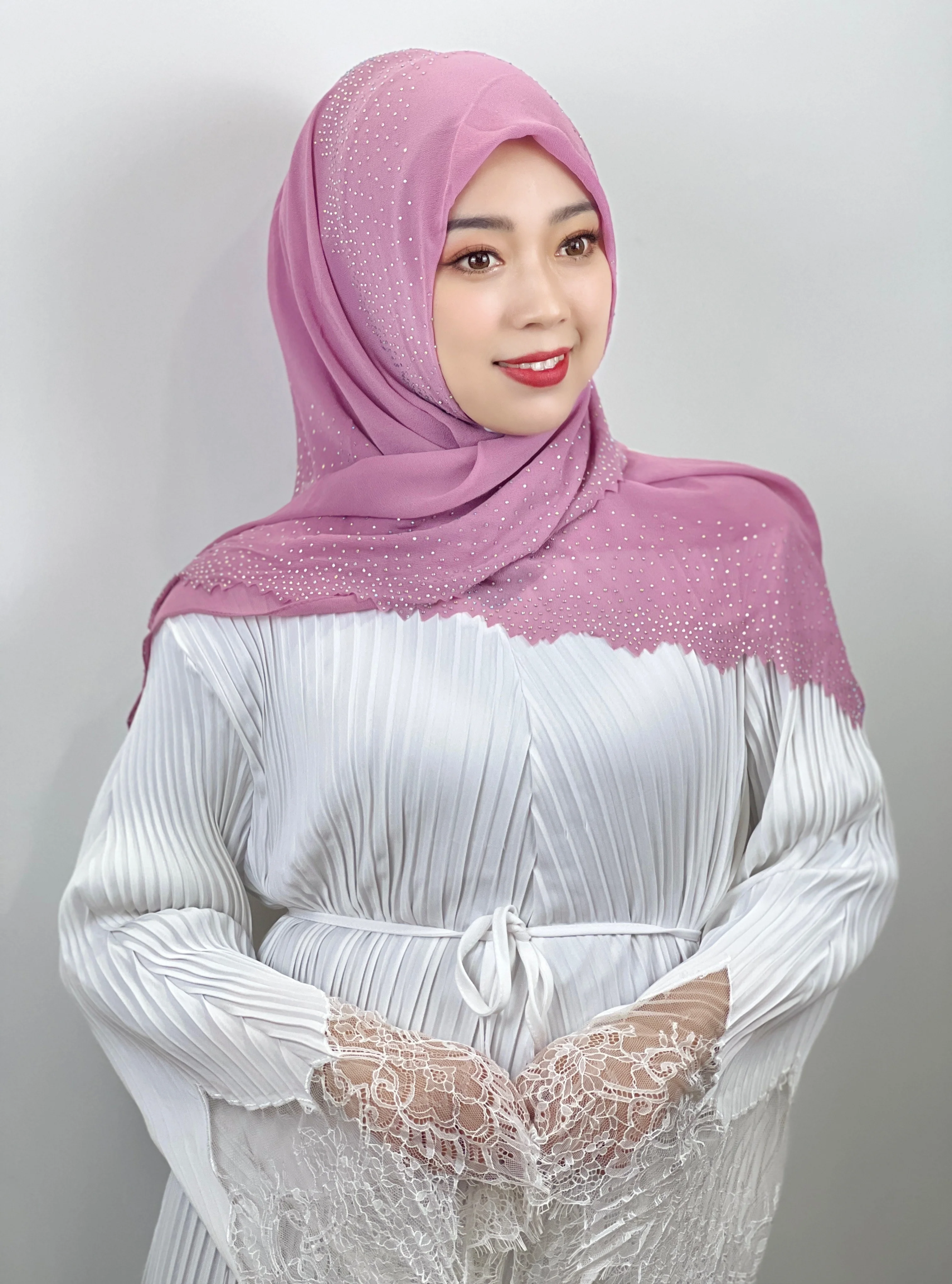 MuslimHeadscarf8ColorQualitySolidColorSquareHeadscarfHijab