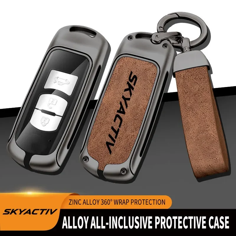 

Zinc Alloy Car Key Case Skyactiv For Mazda 3 2 6 CX3 CX5 CX30 CX8 CX9 MX5 Remote Control Protector For MAZDA SKYACTIV Key Cover