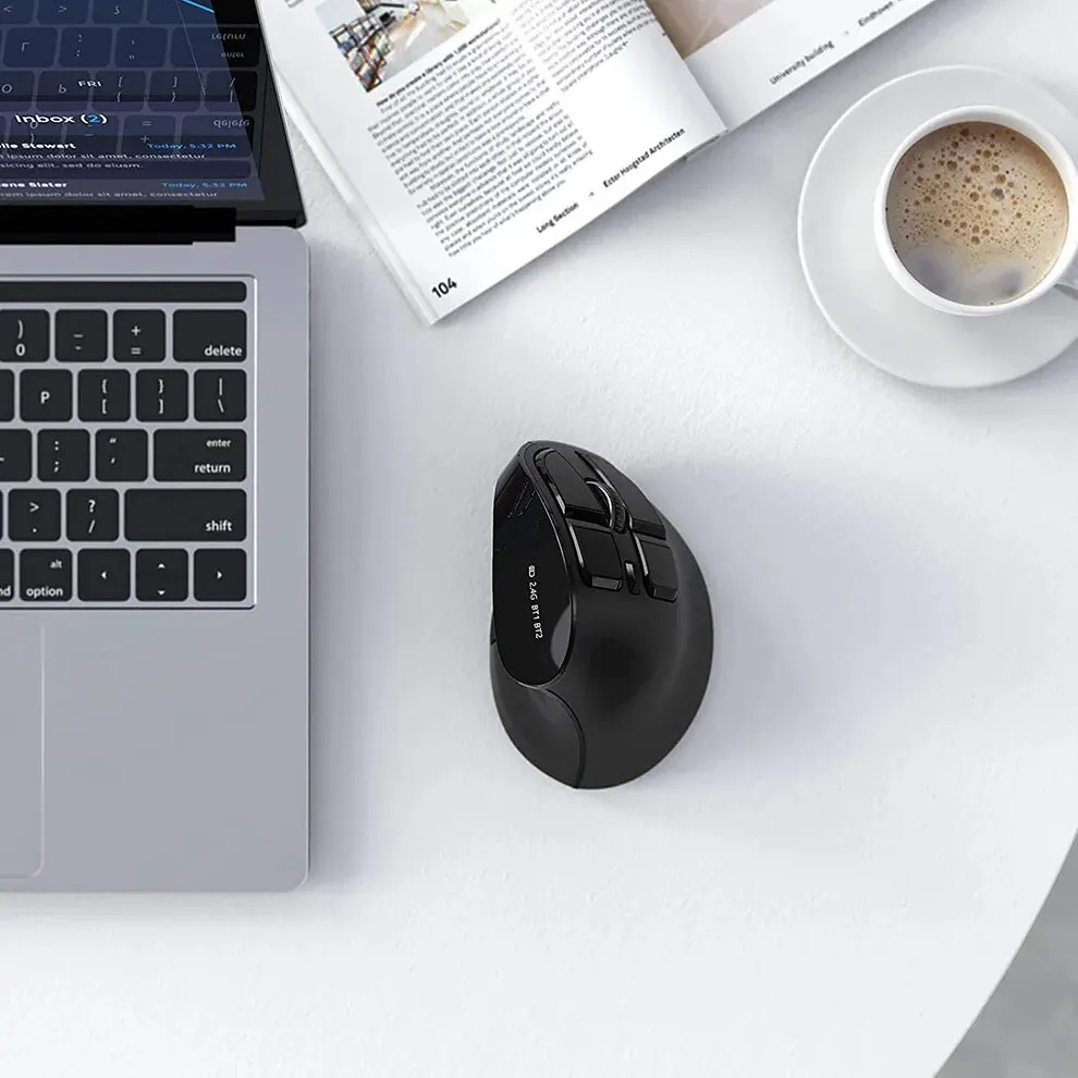 JOMAA 2.4G Wireless Mouse Rechargeable Bluetooth Mouse Ergonomic Vertical for Mac Windows Laptop Tablet Gaming Mause wireless mouse gaming mouse