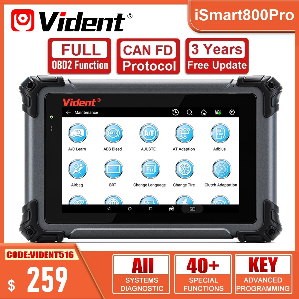 Vident Ismart800 Pro Full System Obd2 Car Diagnostic Scanner