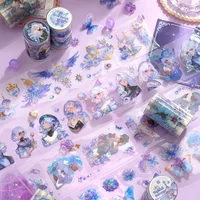 200cm/roll，Starry Night Scrapbook Sticker，Making adhesive tapes，Phone Case，Water Cup，Notebook Decorative，Aesthetic Stationery 2