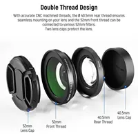NEEWER 40.5mm HD Wide Angle Lens For Sony ZV-1F ZV-E10 A5000 A6000,2 in 1 18mm Wide Angle & 10x Macro Additional Lens Adapter - Image 5