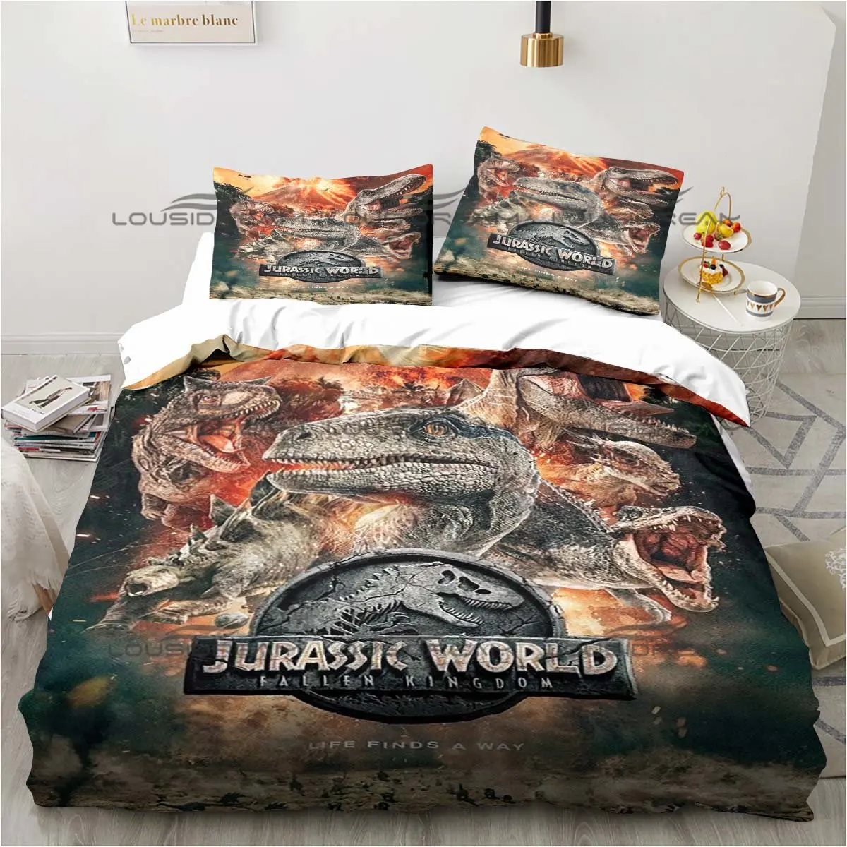 

Jurassic Park Bedding Dinasours Twin Bedding Set 3 Piece Comforter Set Bed Duvet Cover Double King Cover Home Textile