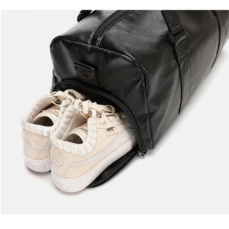 Large-capacity Lightweight Travel Bag Multifunction Fitness Bag Women Yoga Sports Training Bag Men PU Water-proof Shoulder Bag 4