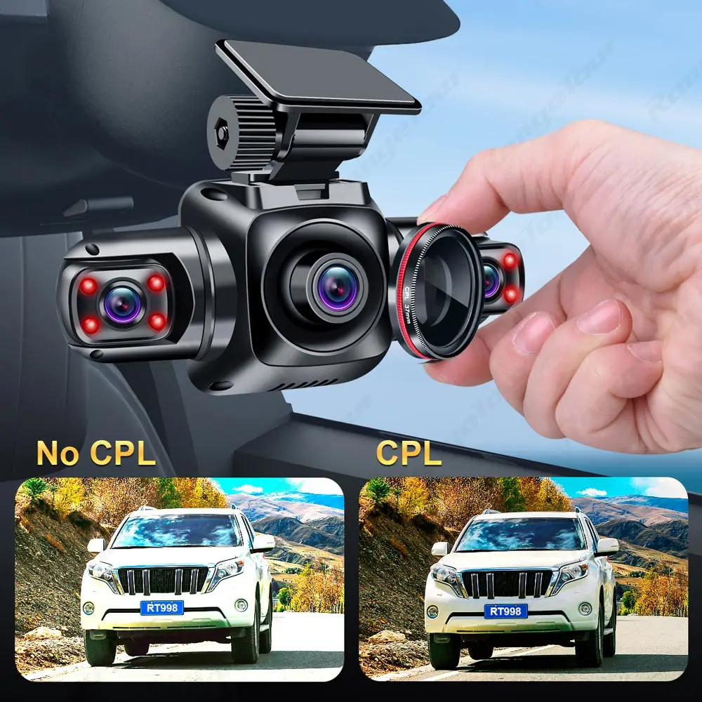 4 Channel 4*1080P Dash Camera Built-in GPS & WiFi CPL Dual Lens 8 Infrared  Light Night Vision 170 Degree with Rear Lens Car DVR - AliExpress