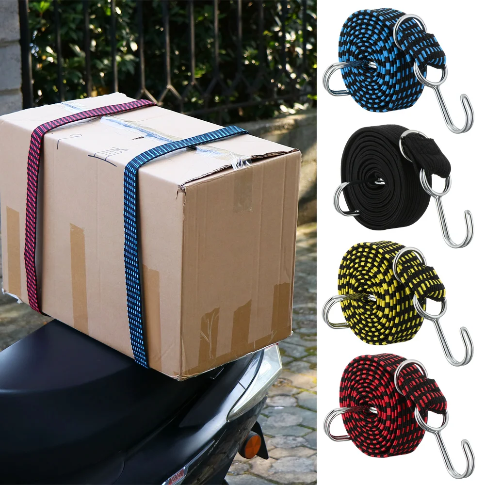 New Elastics Rubber Luggage Rope Cord Hooks Bikes Rope Tie Bicycle Luggage Roof Rack Strap Fixed Band Motorcycle Accessories