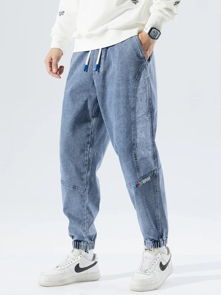 

Spring Summer Black Blue Baggy Jeans Men Hip Hop Streetwear Loose Harem Jean Pants Male Casual Jogger Trousers Plus Size 8XL