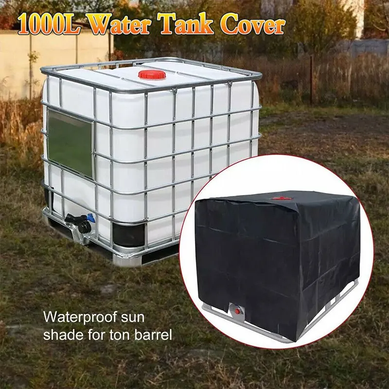 

3 Colors 1000L IBC Tank Cover Container Aluminum waterproof and Dustproof Cover Rainwater Tank Oxford Cloth UV Protection Cover