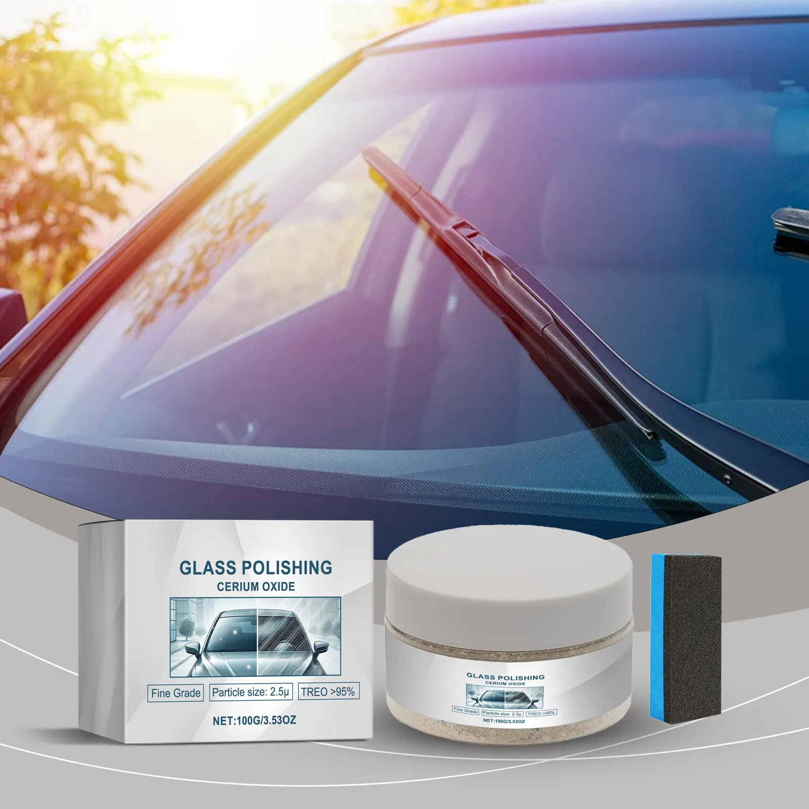 Car Glass Polish Fine Scratch Repairs High Efficiency Polishing Automotive
