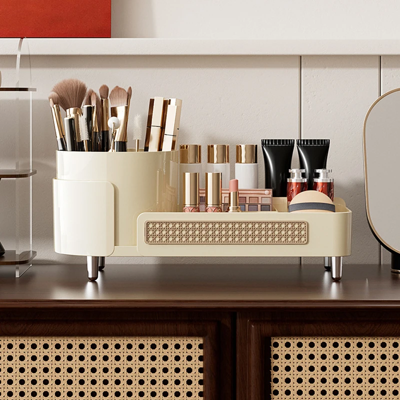 Dresser desktop rotatable multifunctional cosmetic storage box 3