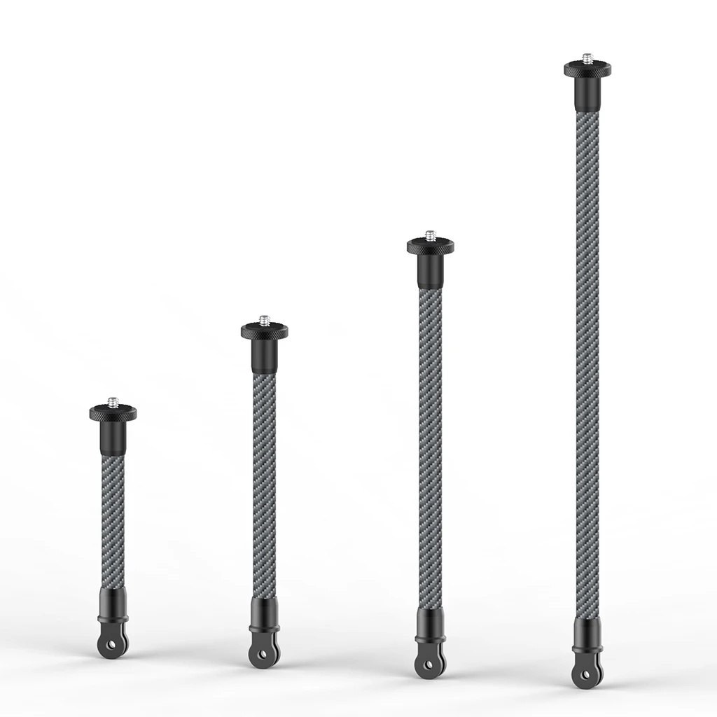 Carbon Fiber Extension Pole Rod 1/4 Screw Self Stick Monopod Bar for Gopro 13 12