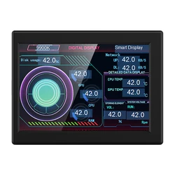 Compact 3.5 IPS Secondary Screen with Smart UI and Customizable Real - Time Monitoring (Black color)