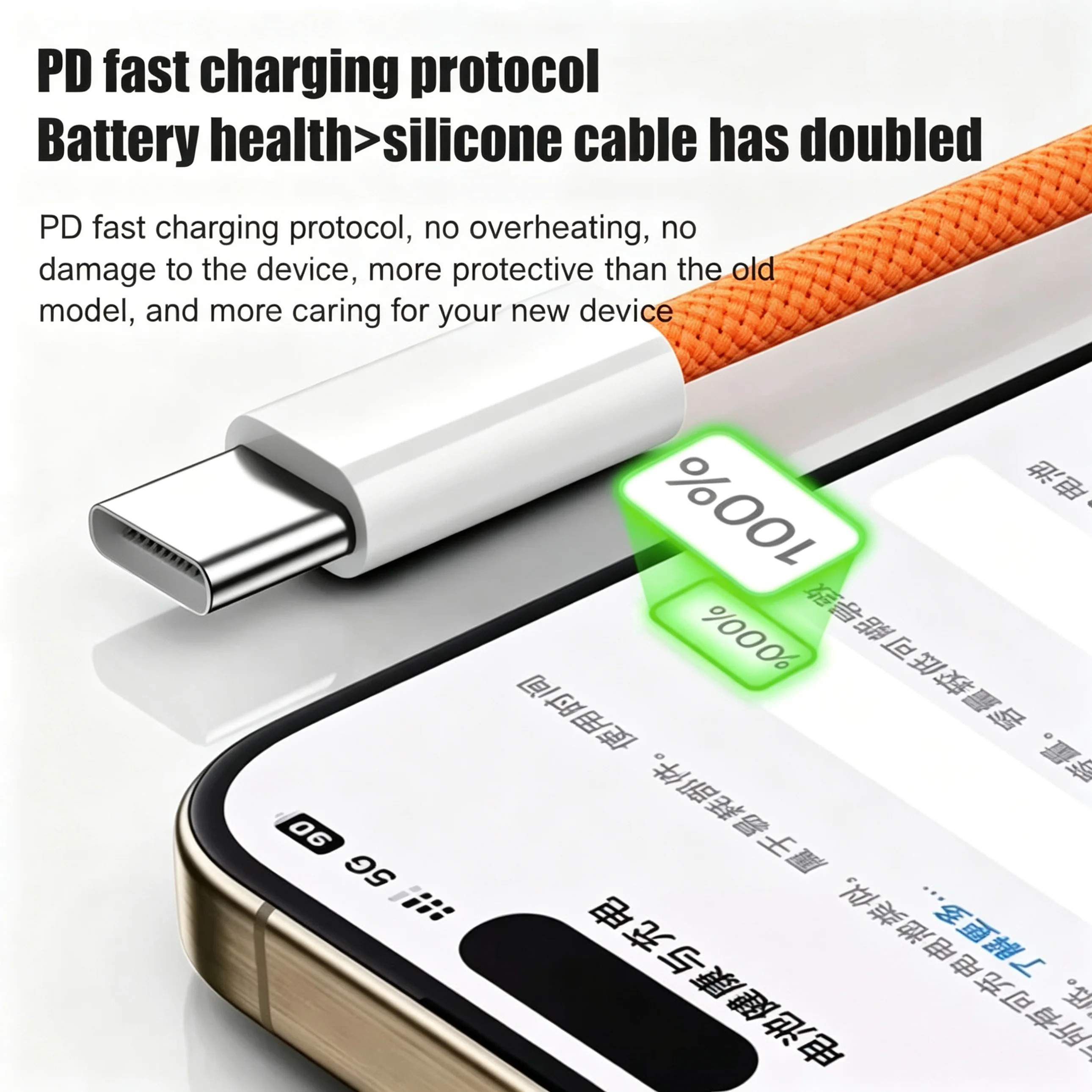 3-Pack USB A to USB C 240W Fast Charging Cables