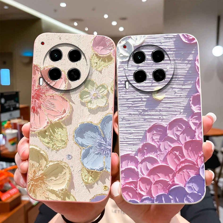 Luxury Soft Silicone Fashion Design Cover Case with Screen Protector