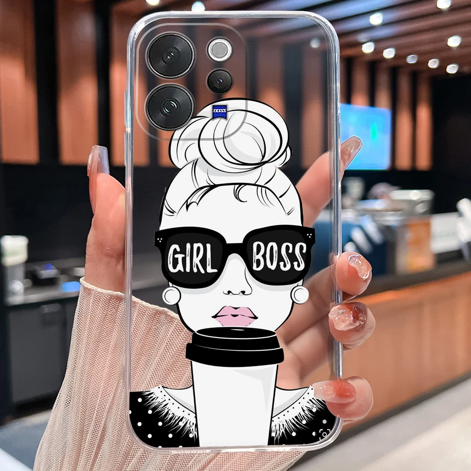 Daisy Floral Clear Shockproof TPU Silicone Phone Case