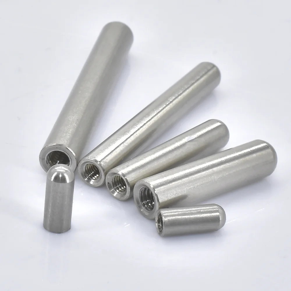 Internal Thread Round Head Cylindrical Pin M3 M4 M5 M6 304 Stainless Steel Hollow Pin Internal Tooth Hole Positioning Dowel