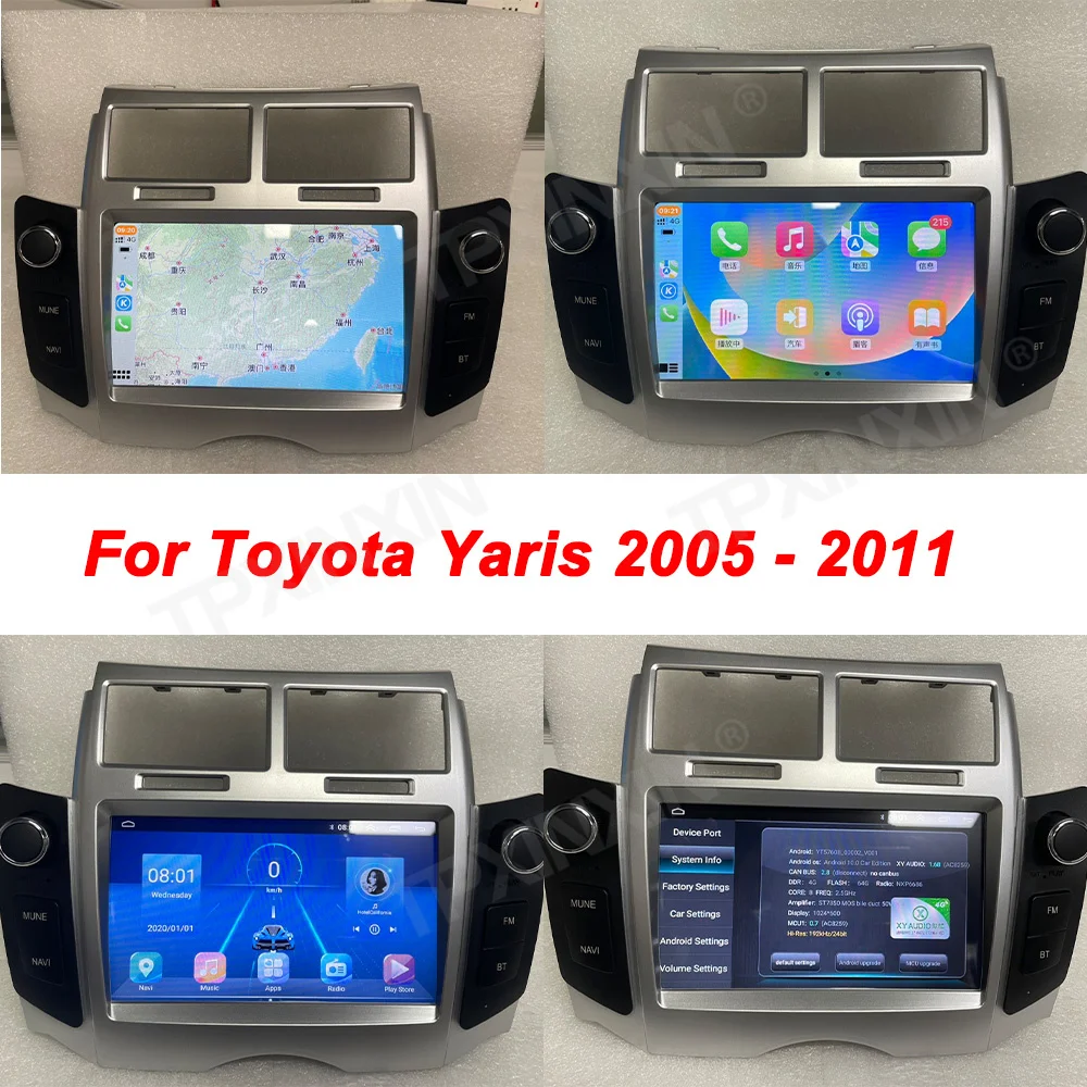 

For Toyota Yaris 2005 - 2011 Android Car Radio 2Din Stereo Receiver Autoradio Multimedia Player GPS Navi Head Unit Screen