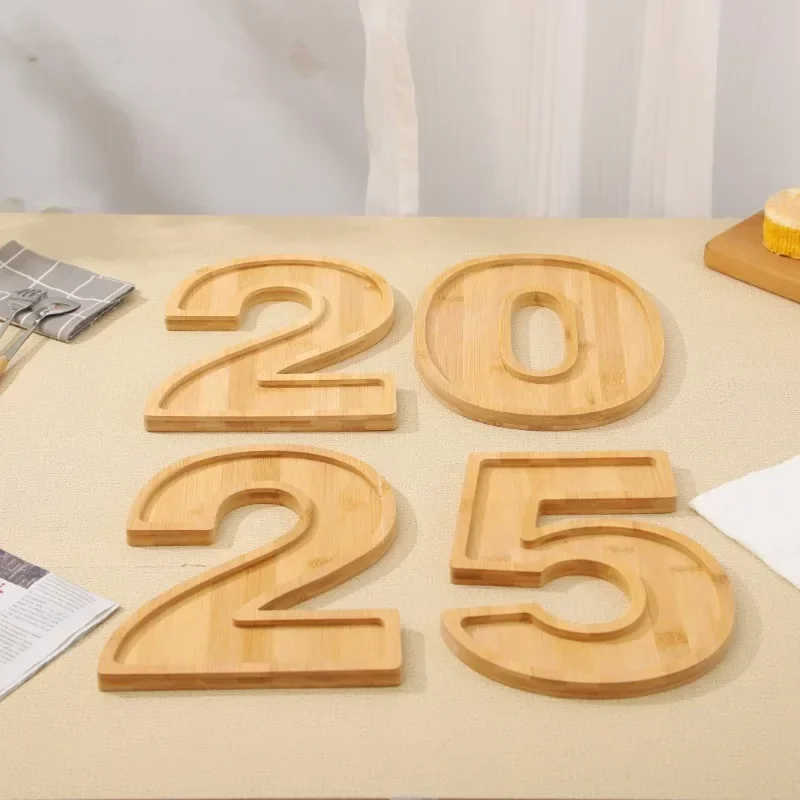 1 Pcs Digital Tray Fruit Cheese Platter Vegetable Food Plate Party Supplies Cooked Food Plate Home Decoration Crafts Xmas Gift