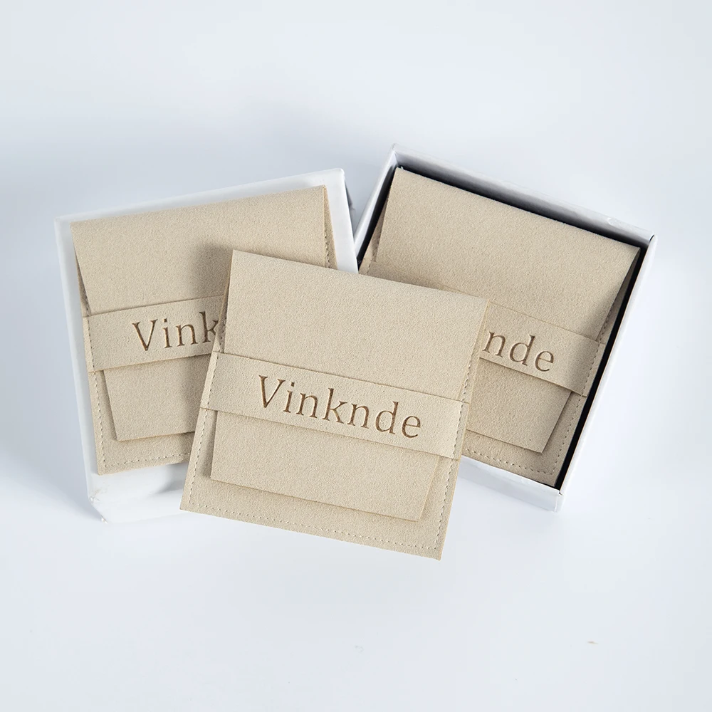 

100pcs Personalized Logo Name Microfiber Jewelry Small Gift Candy Bags Wedding Favors For Guests Eyelashes Lipstick Cosmetic Bag