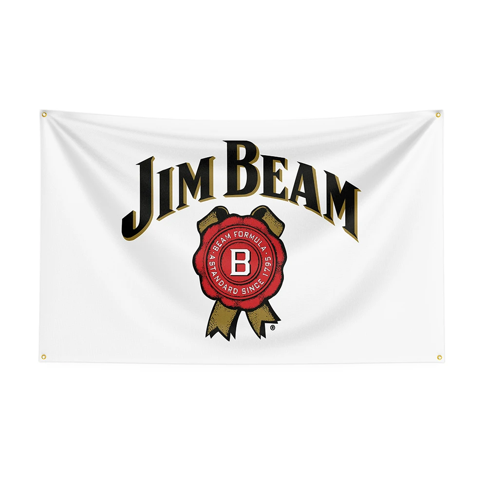 

3x5Ft Jim Beams Flag Polyester Printed Beer Banner For Decor