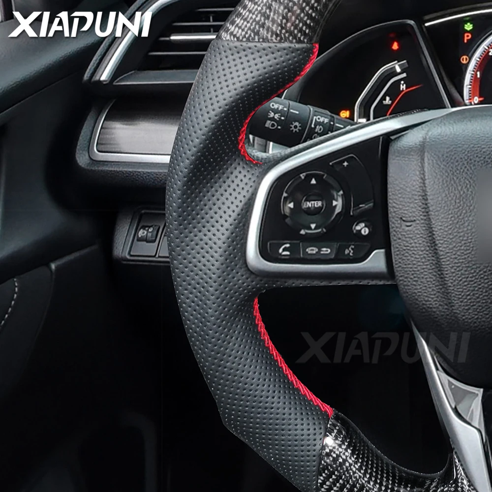 Custom LED Carbon Fiber Racing Steering Wheel for Honda Civic 20162023