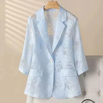 New Hollowed Out Seven Point Fashionable Suit 1