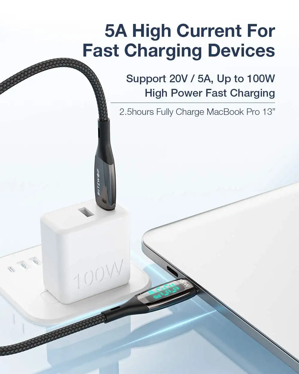 PD, carregamento rápido, USB para USB C,
