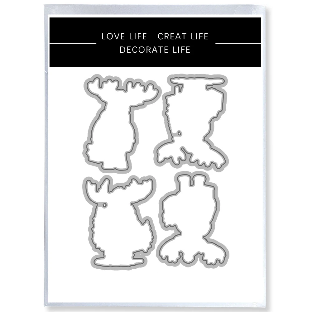 2024 Christmas DIY Stamps and Dies Stamps Metal Cutting Dies Set Cute Stamp Cutting Dies for Birthdays Greeting Card