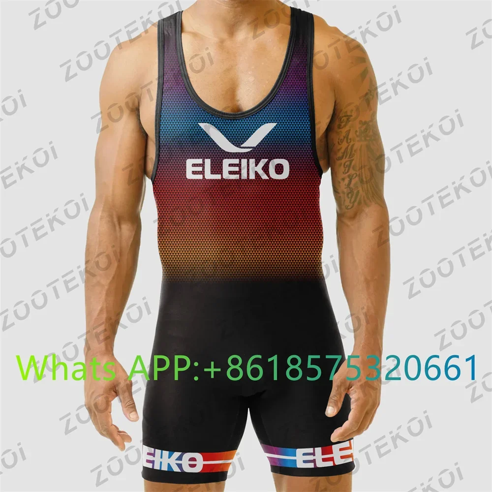 2024 Uomini Powerlift Bretelle Tuta Wrestling Canottiere Tuta Tuta Costumi Da Bagno Palestra Sport Fitness Abbigliamento Run Speedsuit Collant