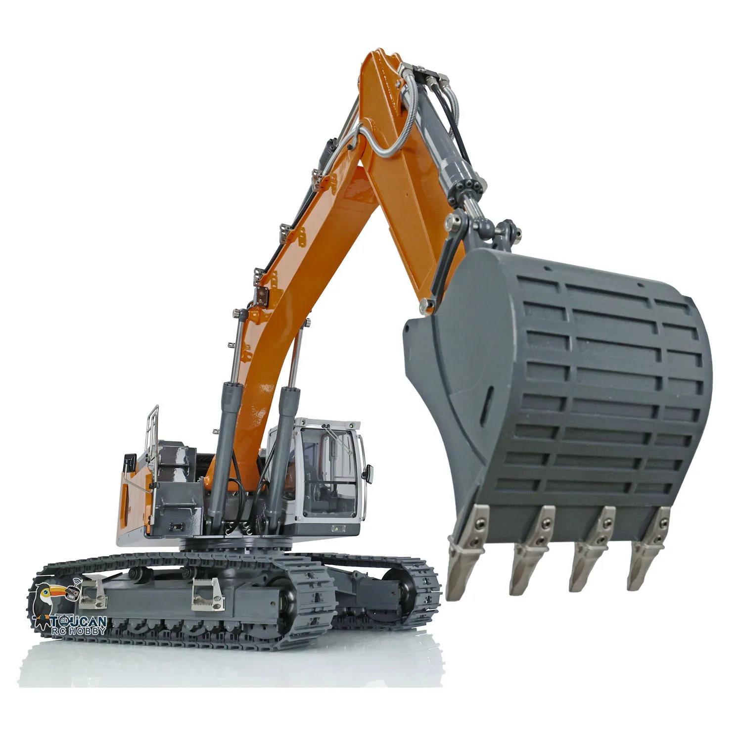 XDRC RC Hydraulic 1/14 Remote Control RTR 945 Excavator Matal Model Trucks Assembled Painted Light System Bucket Digger THZH1435 4