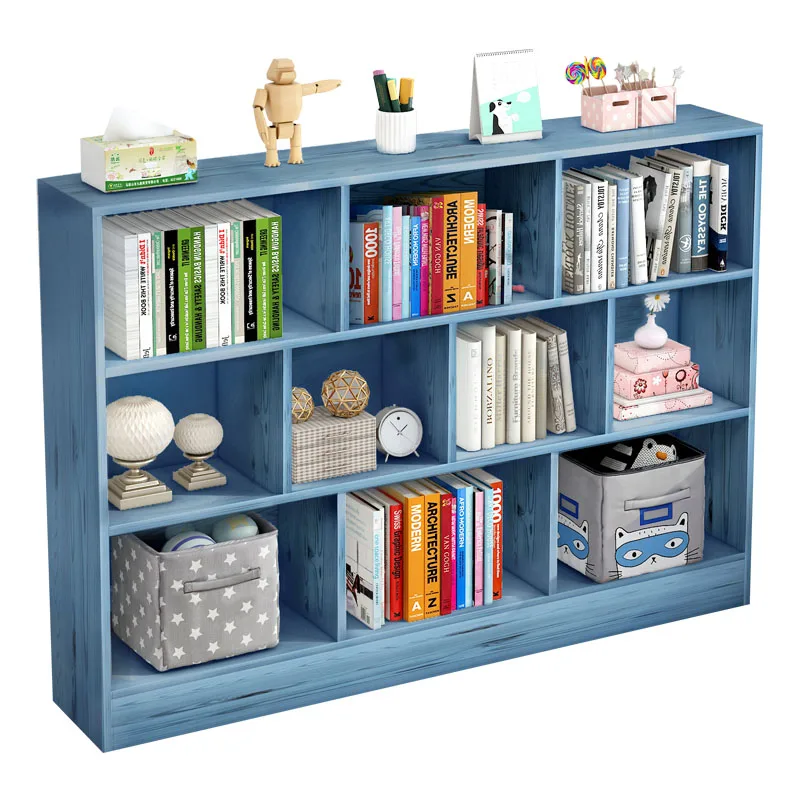 Children's bookshelf shelf Living room floor-to-ceiling kindergarten low bookcase Simple storage cabinet New storage for student