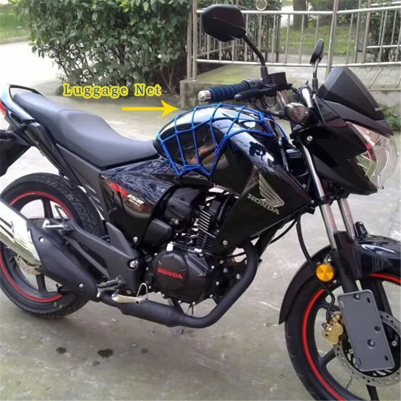 Motorcycle Cargo Net Universal Bungee Mesh Storage Helmet Luggage Hold Down Organiser