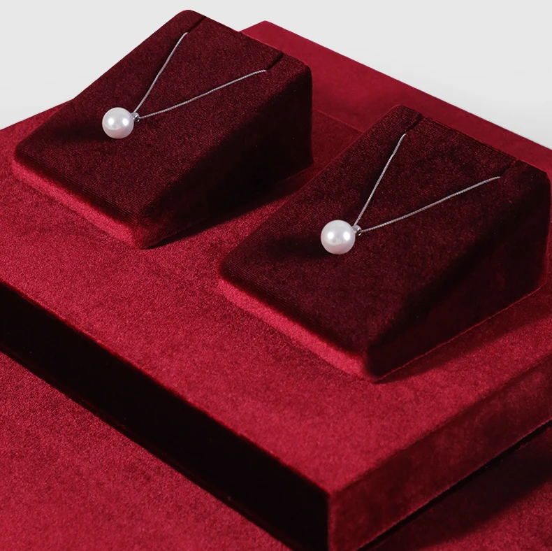 Yinbeini Velvet Pendant Necklace Display Stand Earring Stud Jewelry Display Prop Holder for Retail Showcase TB030