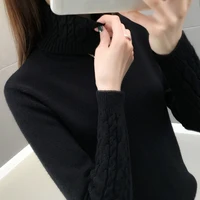 Knitted Sweater Women 2026 Autumn Winter Korean Turtleneck Long Sleeve Pullover Female Pink Knitwear - Image 4