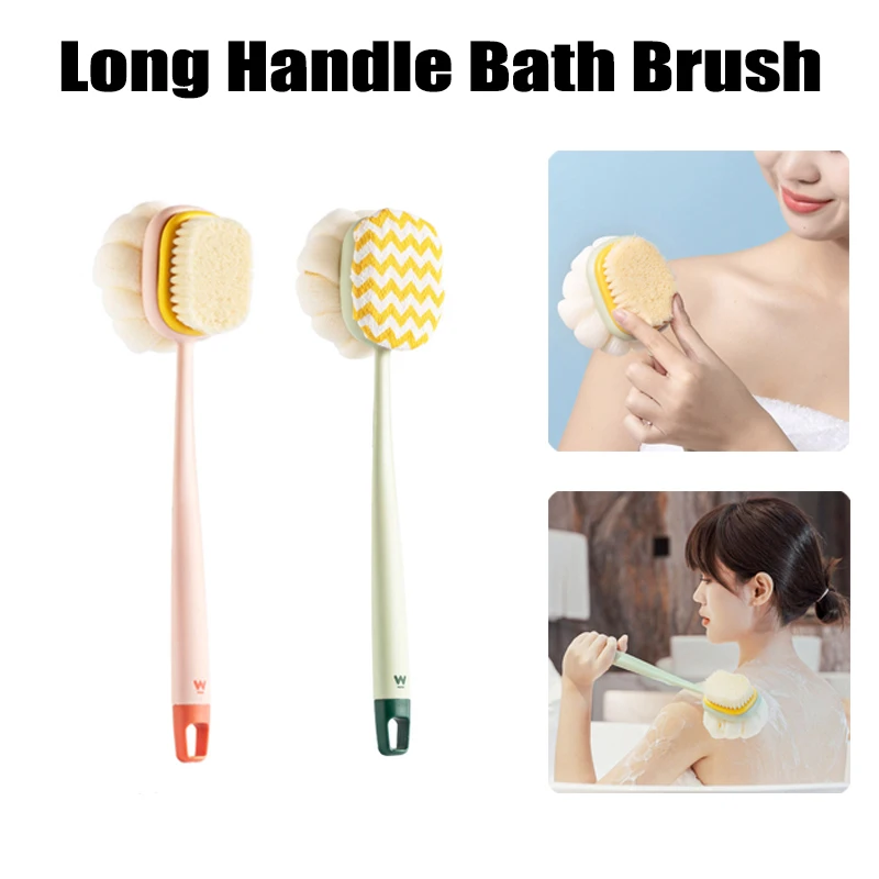 

Long-handled Scrubbing Artifact Brush Bath Scrubbing Towel Household Bathroom Supplies Soft Hair Bathing Back Scrubbing Brush