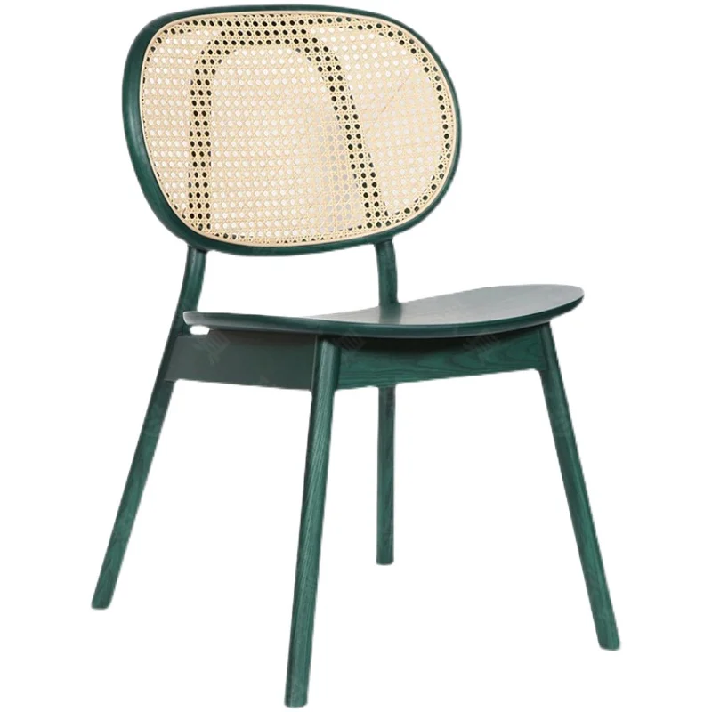 

Домашний обеденный стул из массива дерева, скандинавский ротанговый стул, современный минималистичный креативный деревянный стул класса люкс.