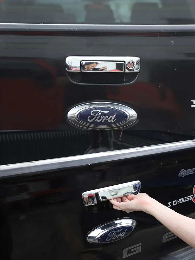 Für Ford Ranger Wildtrak 2015-2022 ABS Carbon Faser/Schwarz Auto Heckklappe Logo Abdeckung Dekorative Aufkleber Auto zubehör – Detail 10