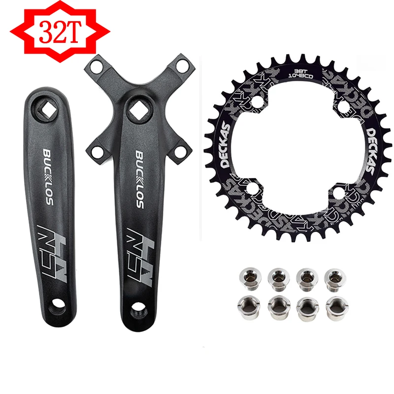 Deckas 104 bcd mtbクランクセット自転車ギア42/44/46/48/50/52t