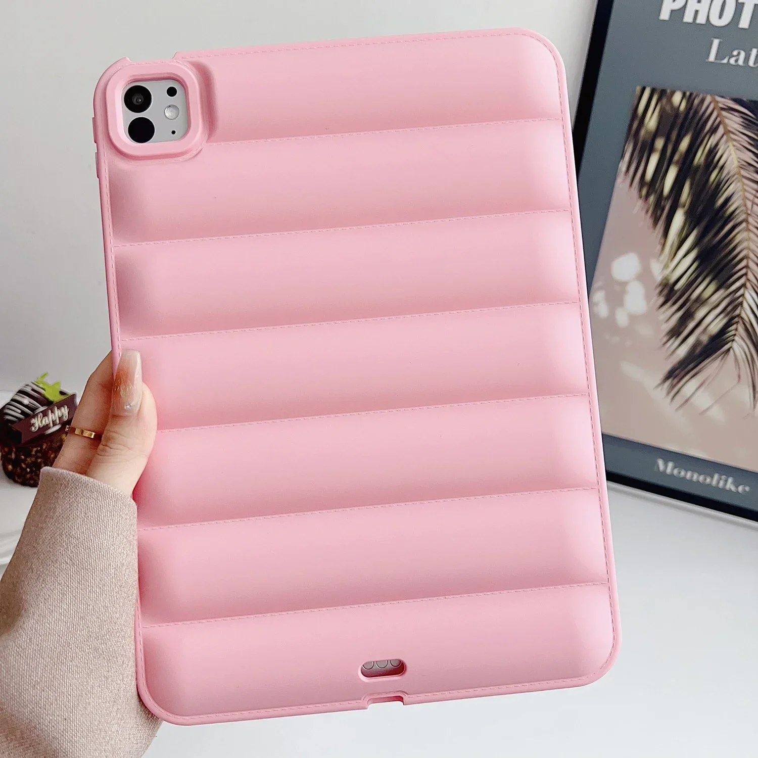 Soft Silicone Matte Tablet Case - Down Jacket Style Cover