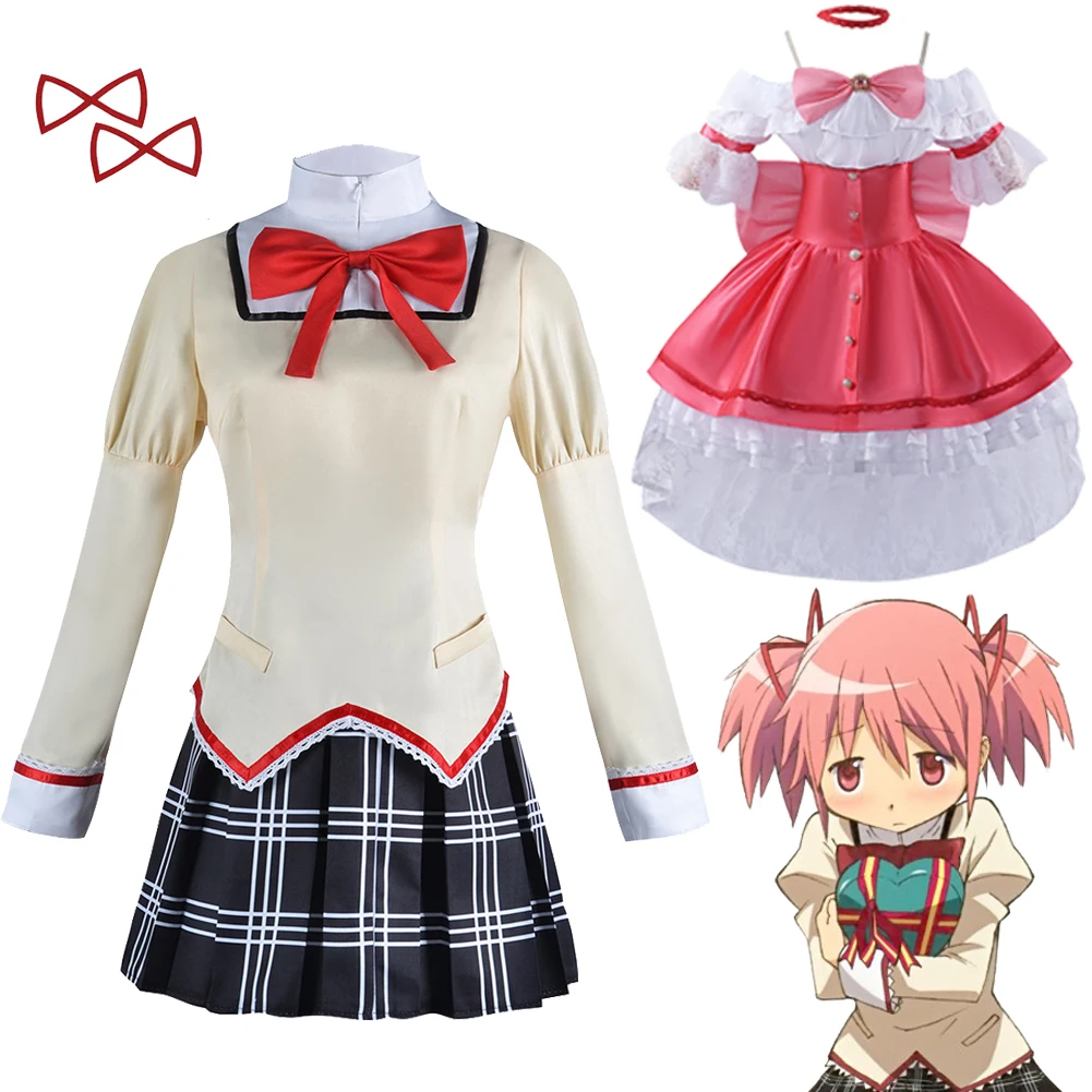 

Akemi Homura Косплей Женщины Фэнтези школьница униформа аниме Puella Magi Madoka Magica костюм Маскировка Хэллоуин ролевые игры