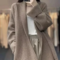 Casual Loose Long-Sleeved Knitwear Cardigan Sweater for Women