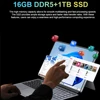 CRELANDER 2 in 1 Laptop Intel N100 14 Inch 2K Touch Screen DDR5 16GB Windows 11 RGB Keyboard Tablet Pc Mini Laptops Notebook 5