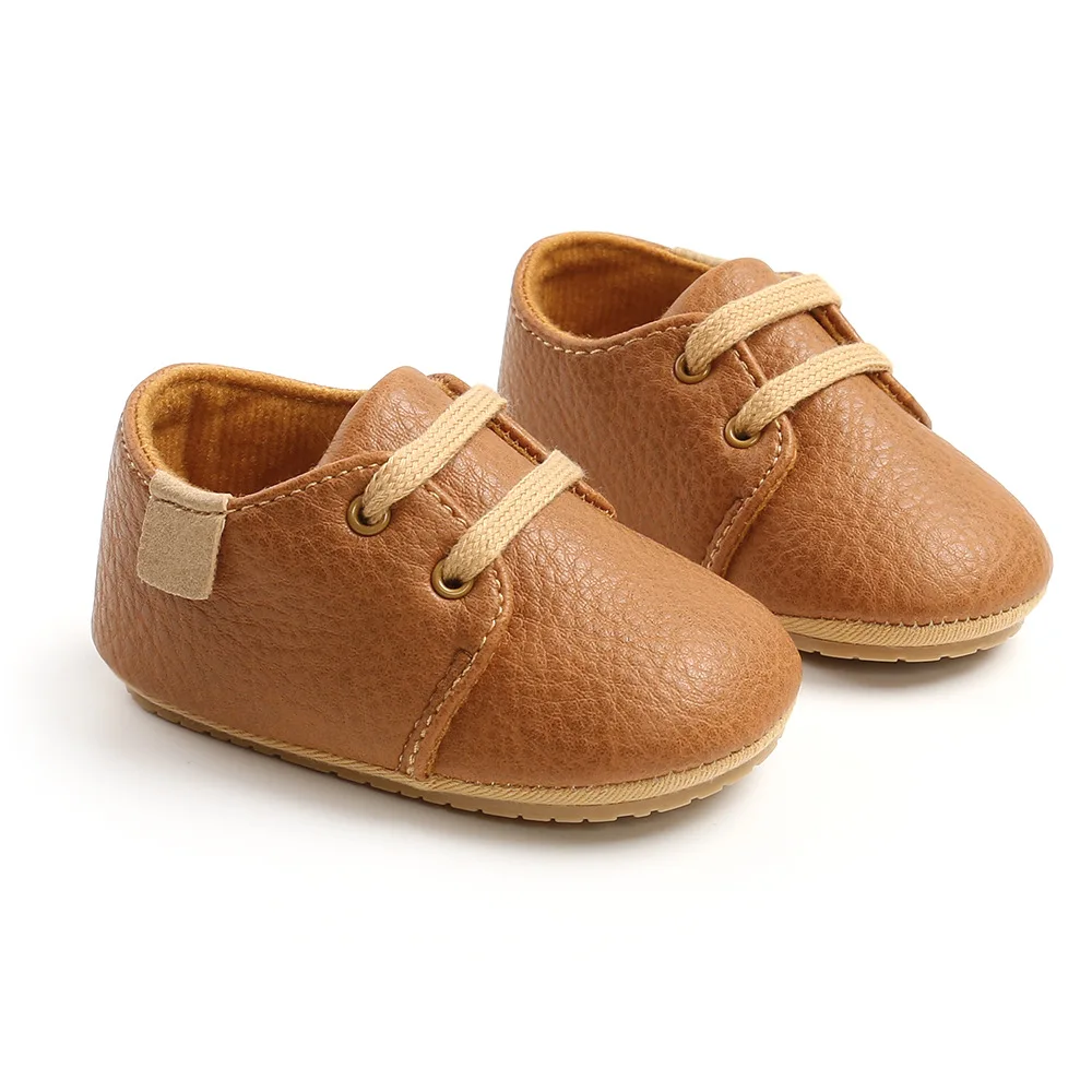 Baby Sports Boot Retro PU Leather Multicolor Newborn Toddler Boy Girl Shoes Rubber Sole Anti-slip First Walkers Moccasins Baby Shoes