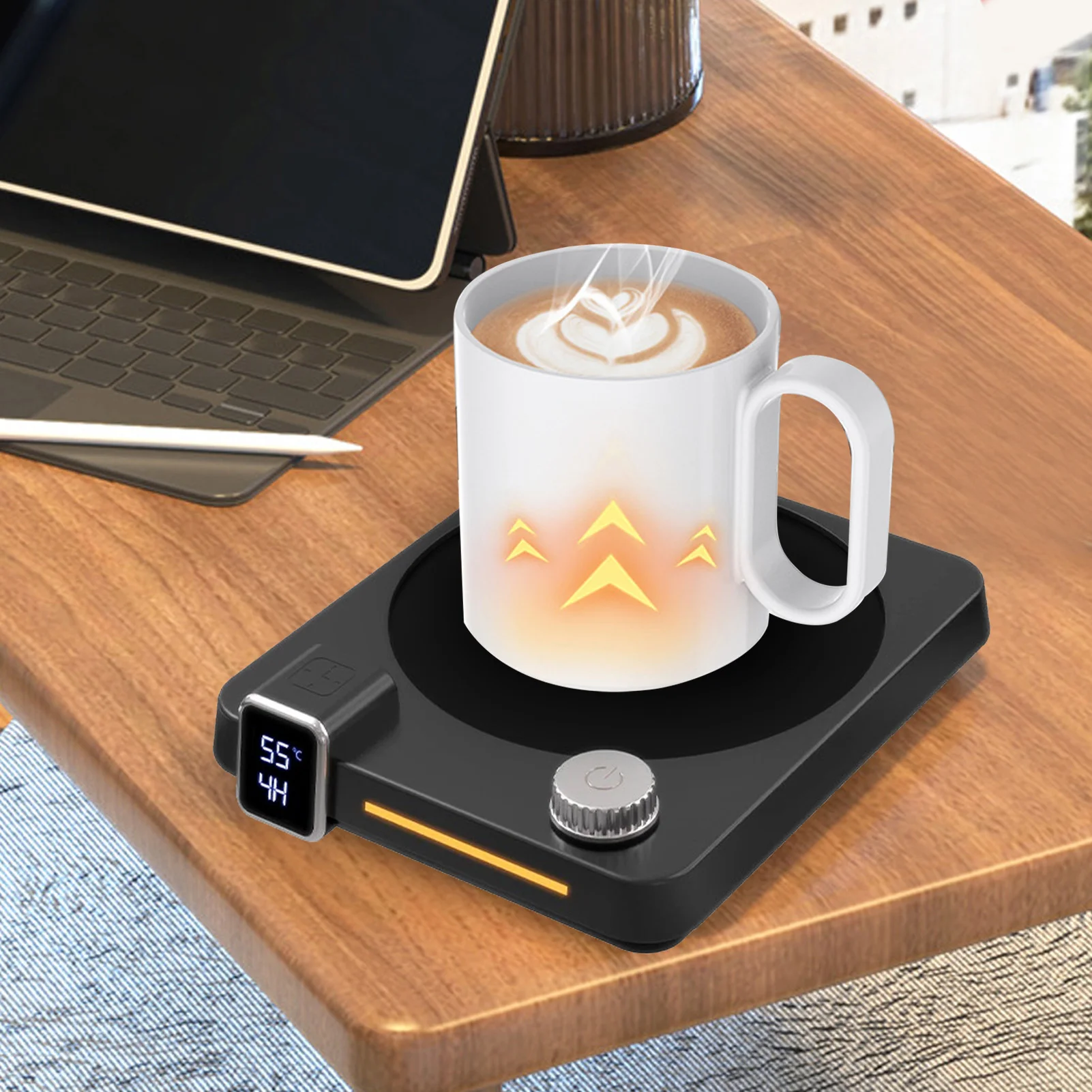 Coffee Mug Warmer 9 Temperature Settings Electric Cup Warmer with Auto Shut Off Timer for Coffee Tea Milk Beverage Heating Pad