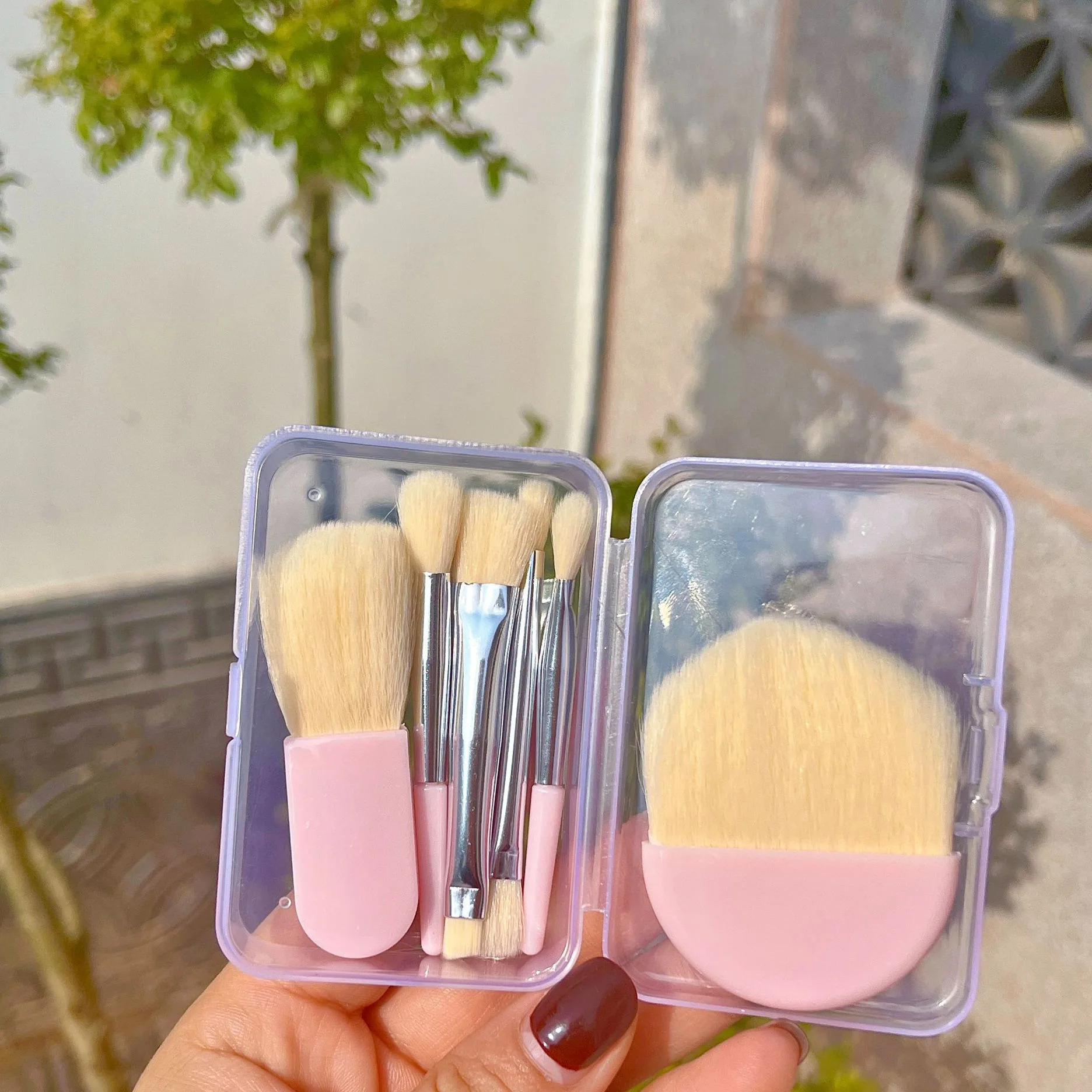 6-Piece Mini Professional Makeup Brush Set – Portable Beauty Tools