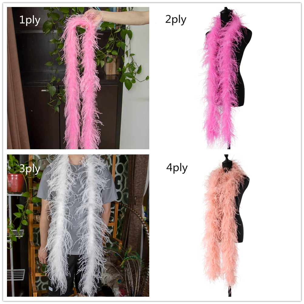 Hot Sale 10Ply Ostrich feather Boa Trims for Costume party Clothing Sewing  Decoration plumas Long feathers Shawl Party Dress Diy - AliExpress