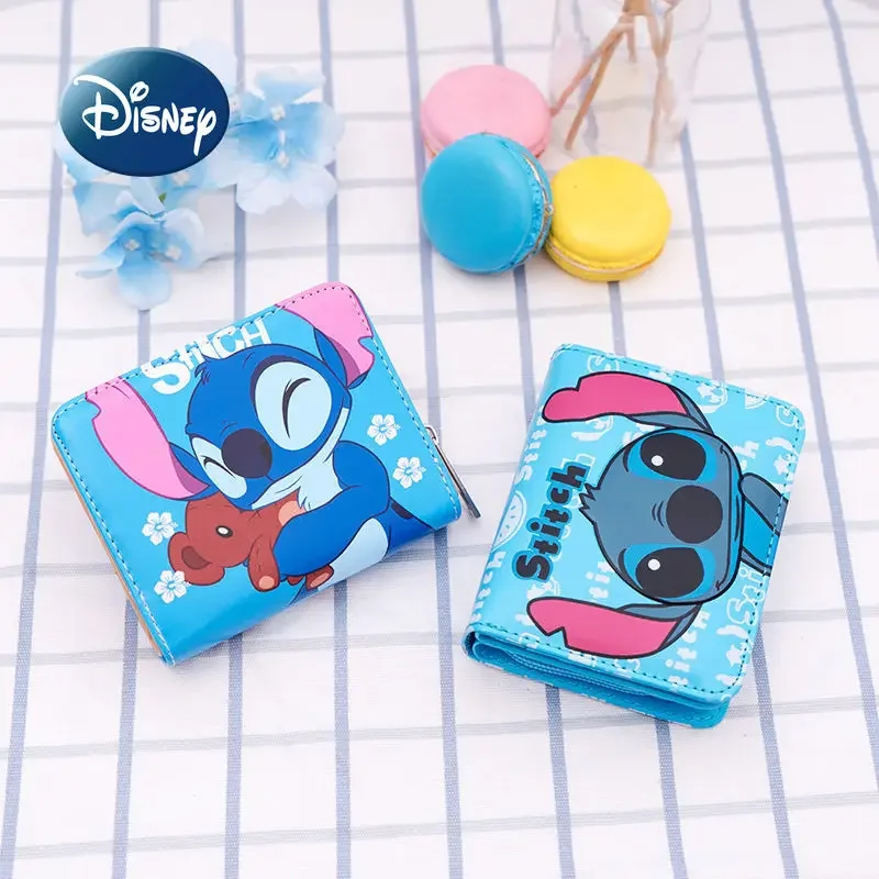 

Новый Кошелек Disney Stitch с мультяшным рисунком, роскошный брендовый женский кошелек для мелочи с несколькими отделениями для карт, Модный женский кошелек большой вместимости